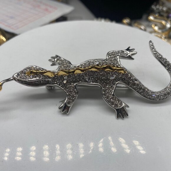 Alexis Bittar Gecko Pav�� Collection Brooch - Picture 2 of 5